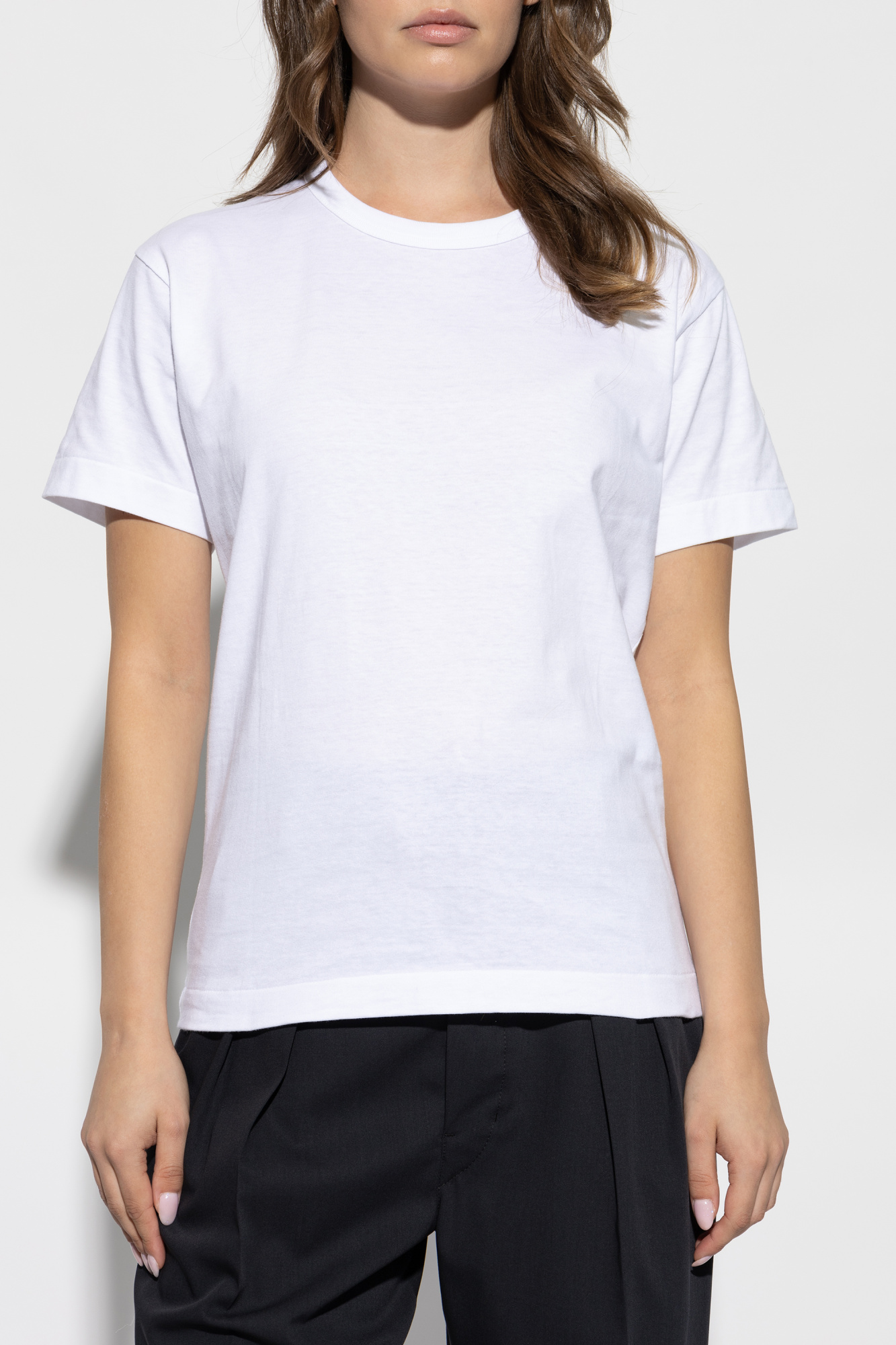 White T-shirt with logo-shaped patch Comme des Garçons Play